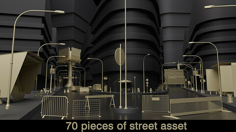 70 pieces of street asset