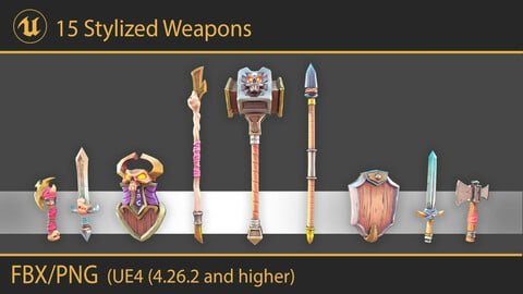 Stylized Weapons Props