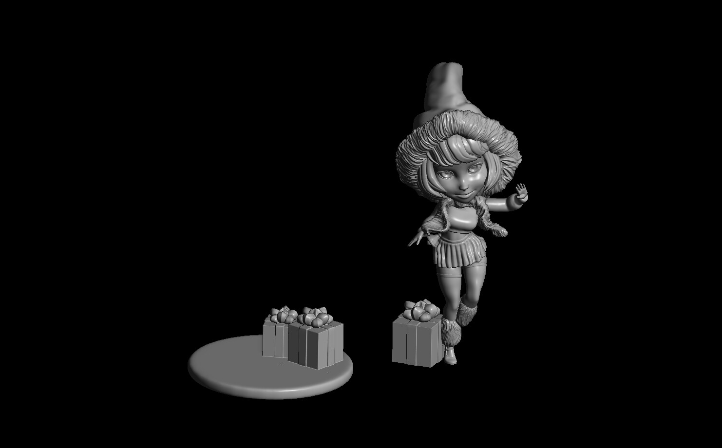 ArtStation - Naughty Chibi Christmas Elf | Resources