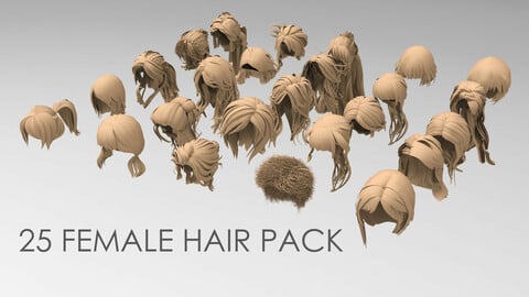 25 Female hair pack 1