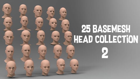 25 Basemesh head collection 2