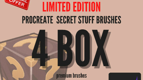 Procreate Brushes, Secret Stuff 4 Box | Procreate Brushes for Procreate | Limited Edition