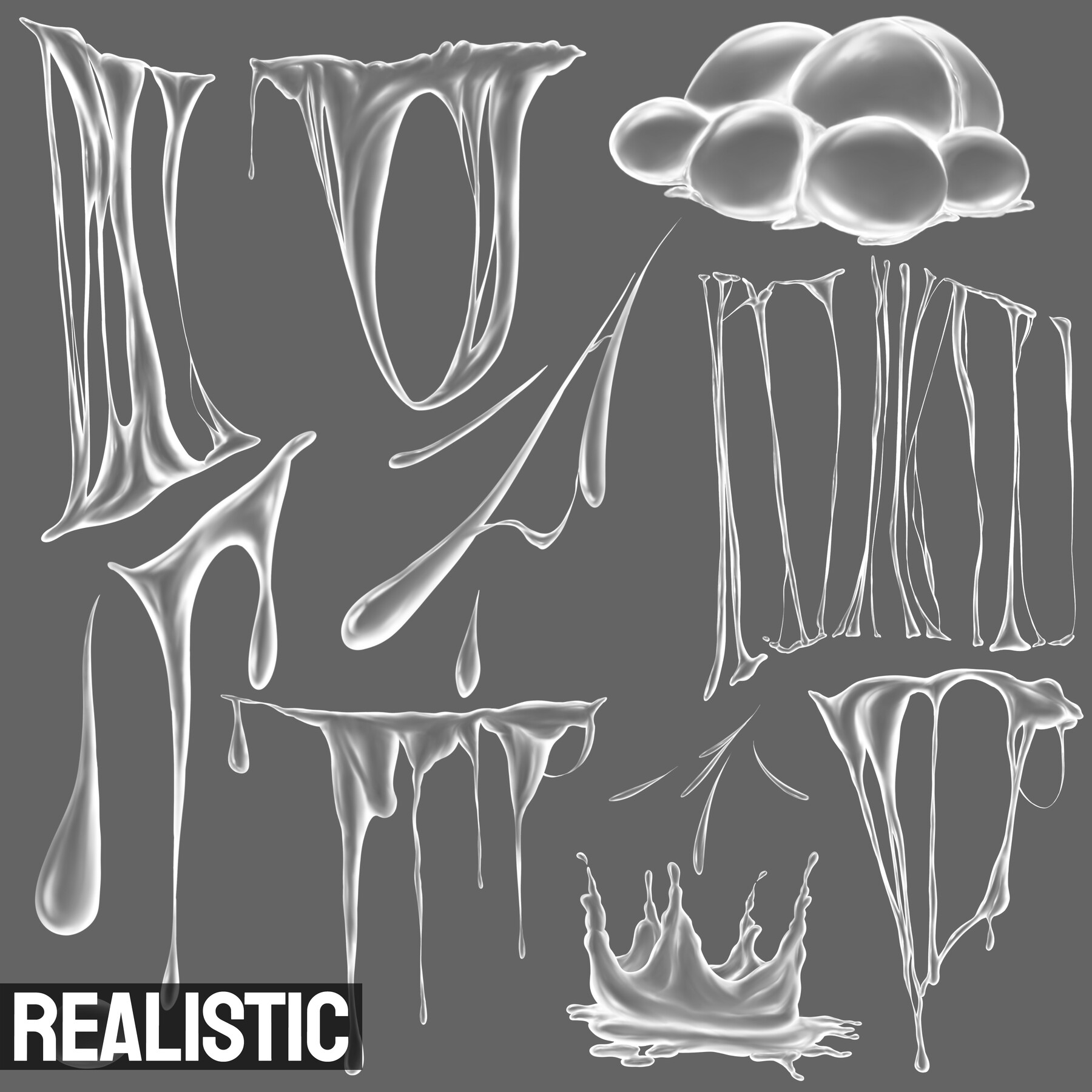 ArtStation Milk Brushes for Procreate (Realistic + 2D) 2 Brushes