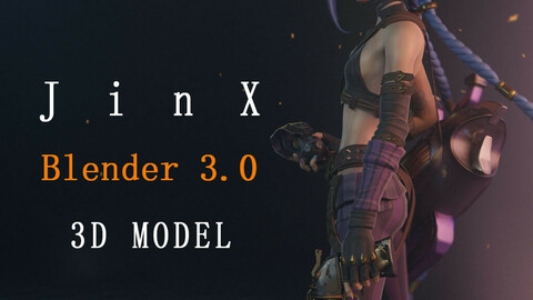 Jinx 3D model - Blender file - Blender 3.0