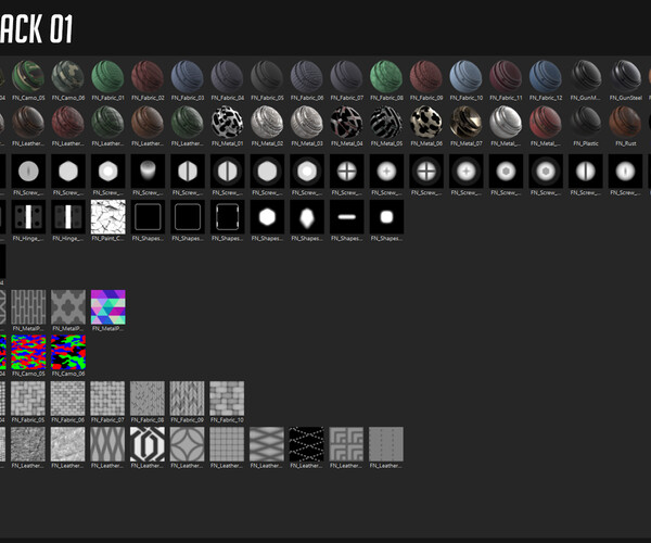 ArtStation Substance Painter Pack 01 Resources
