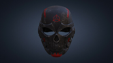 sci-fi skull hydra helmet Low-poly 3D model