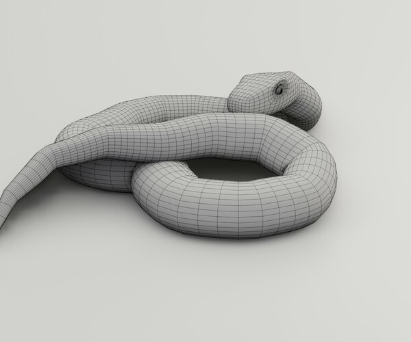 ArtStation - Python Snake - Low Poly - Game Ready - PBR | Game Assets