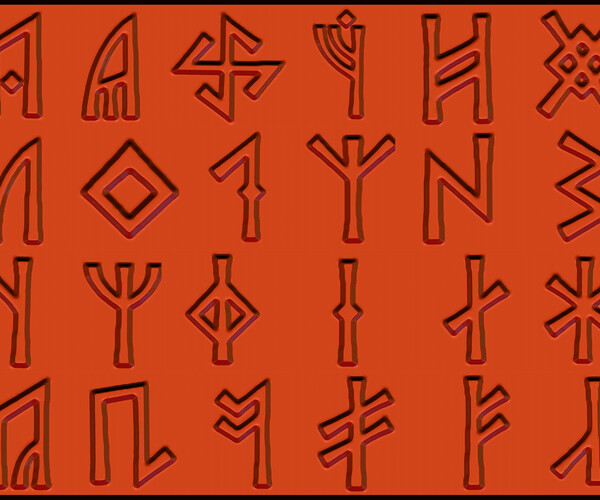 ArtStation - 72 Nordic Runes by pBRANE | Brushes