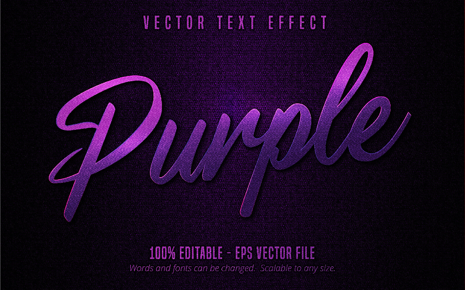 ArtStation - Luxury purple editable text effect on black canvas