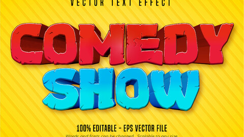 ArtStation - Comedy show text, comic style editable text effect | Artworks