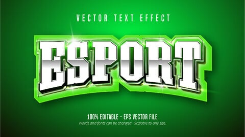 Esport text, sport style editable text effect