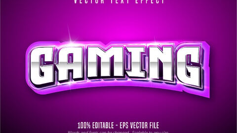 Gaming text, sport style editable text effect