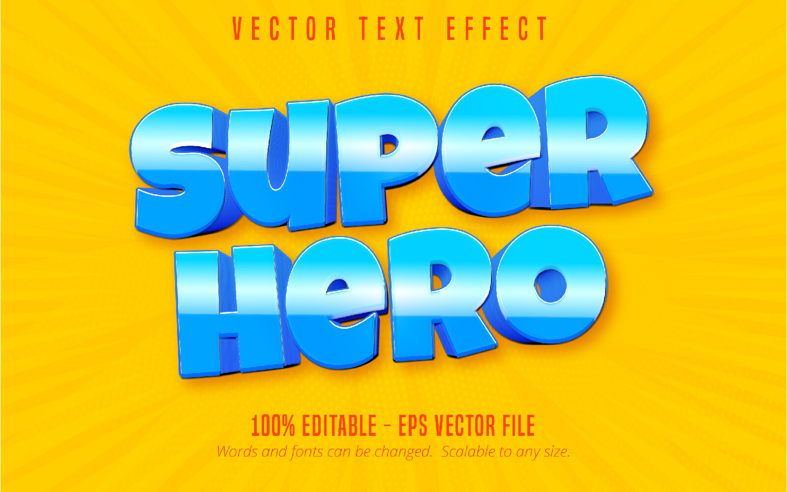 ArtStation - Super hero text, mobile game style editable text effect ...