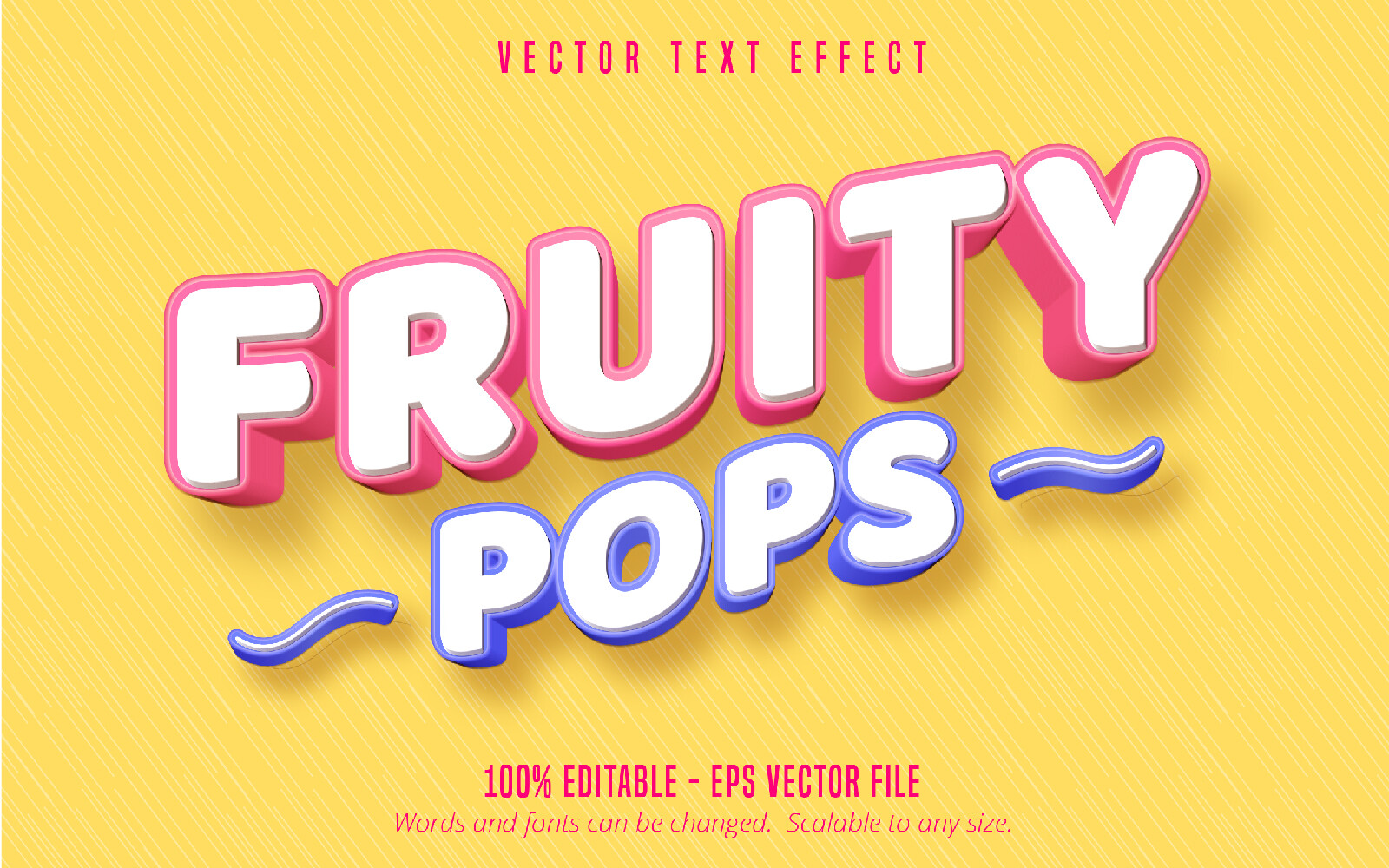 Artstation Fruity Pops Text 3d Pastry Style Editable Font Effect