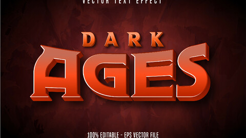 Dark ages text, game style editable text effect