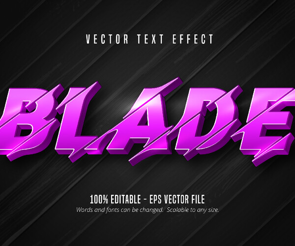 ArtStation - Blade text, cutout style editable text effect | Artworks