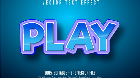 Play text effect, editable font style