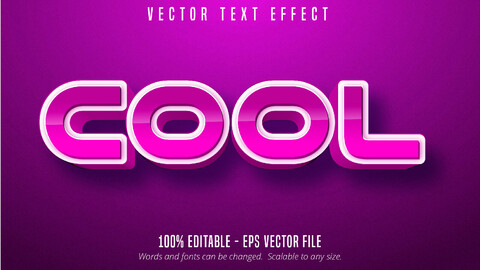 Cool text, game style editable text effect