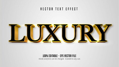 Luxury text, shiny gold style editable text effect