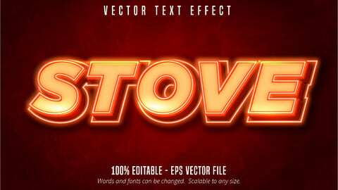 Editable text effect - very hot stove style