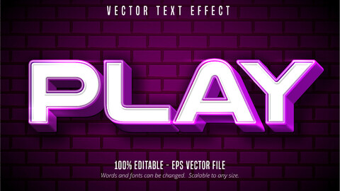 Play text, shiny editable text effect