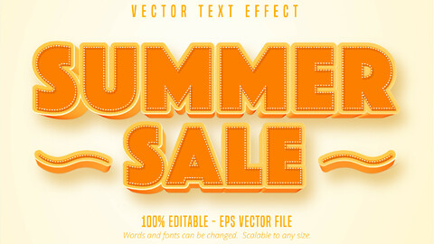 Summer sale editable text effect