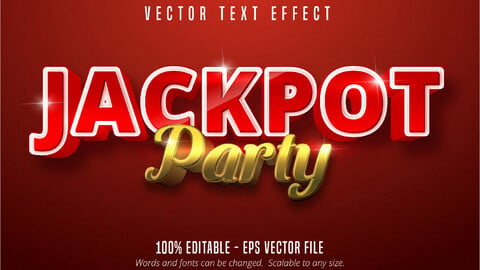 Jackpot prize style, editable text effect