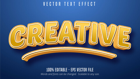 Creative text, 3d editable text effect