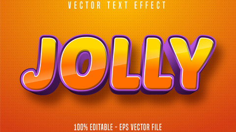 Jolly text, 3d editable text effect