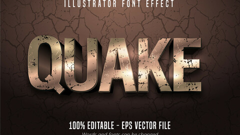 Quake 3D style editable font effect