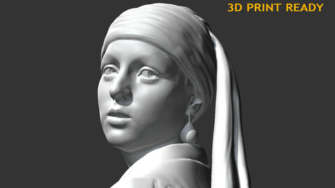 Girl with a Pearl Earring 3D print model