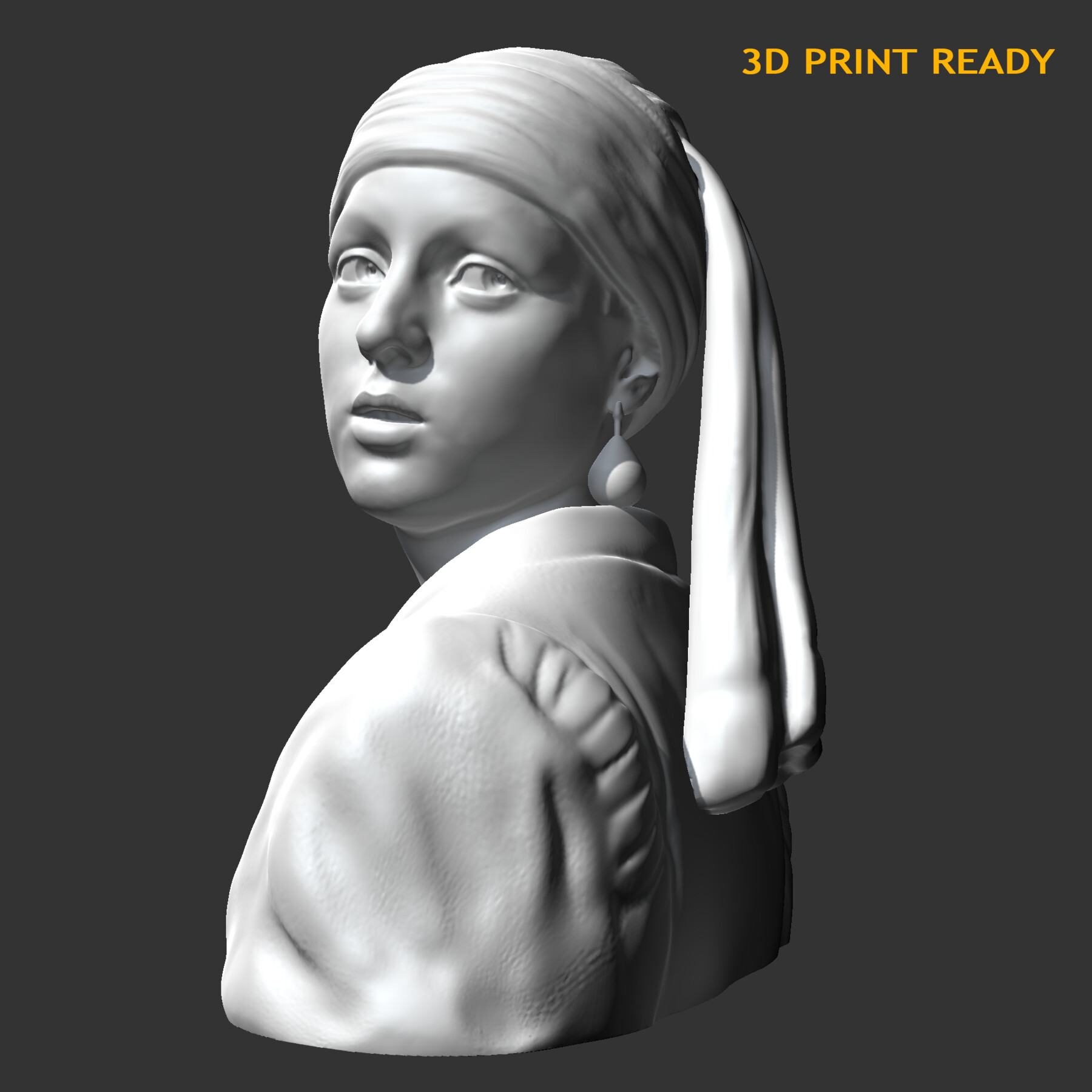 ArtStation - Girl with a Pearl Earring 3D print model