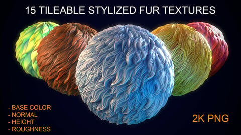 15 stylized fur textures
