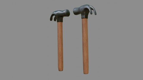 Hammer - Low and High poly