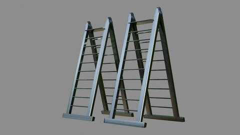 Metal Ladder - Low and High poly
