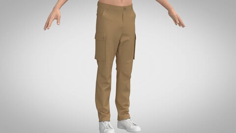 Cargo Pants, Marvelous Designer, Clo3D +fbx, obj