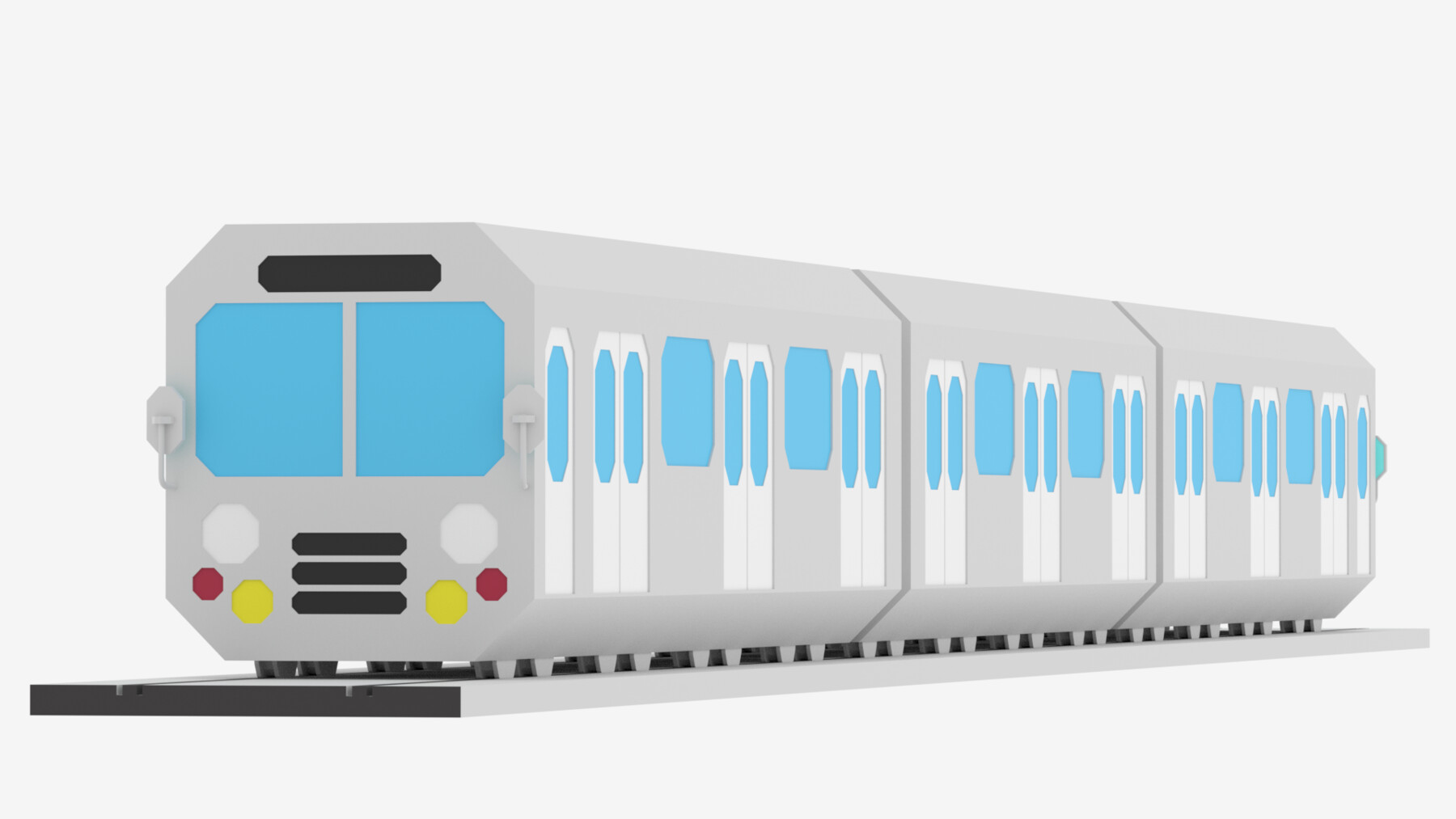 ArtStation - Lowpoly Cartoon Metro Subway Train | Resources