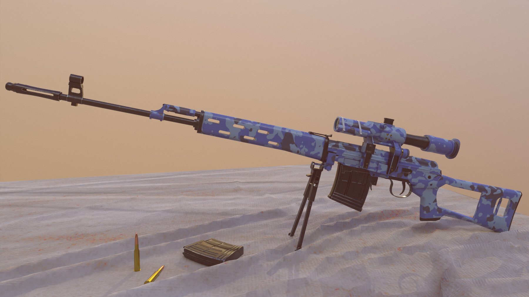 ArtStation - SVD Sniper Rifle Dragunov | Game Assets