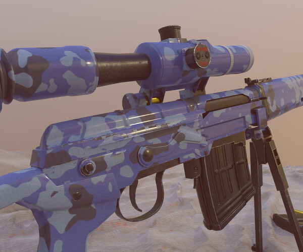ArtStation - SVD Sniper Rifle Dragunov | Game Assets