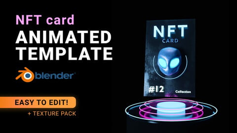 NFT Card template for Blender (.blend file)
