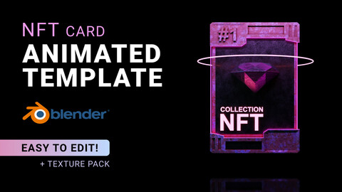 NFT card template for Blender (.blend file + tutorial)