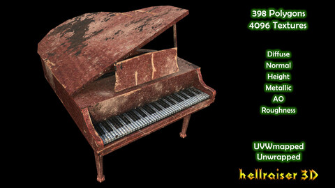 Piano - PBR - Dirty Textured