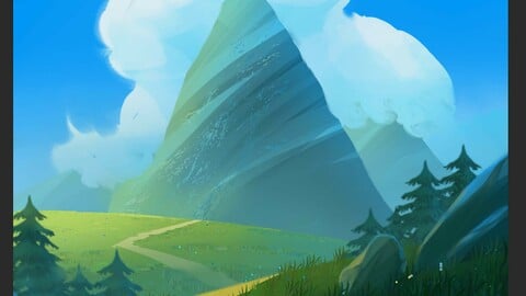 How to create a stylized landscape for Beginners