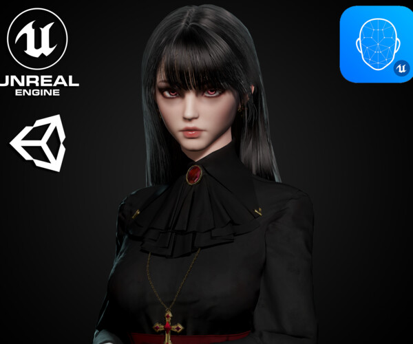 ArtStation - Vampire Girl - Game Ready | Game Assets