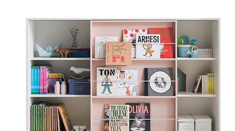 Friends Eye Macaron Sliding Front Bookcase