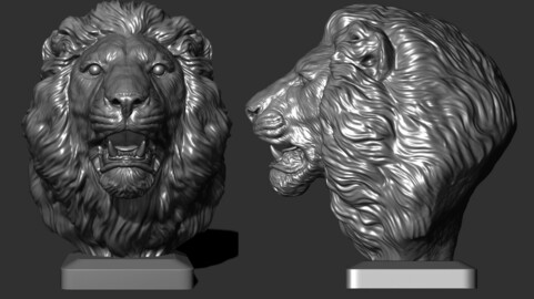 Lion bust