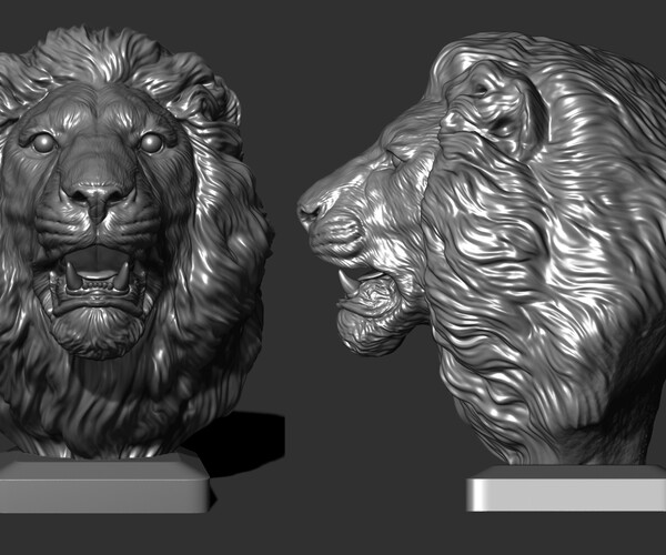 ArtStation - Lion bust | Resources