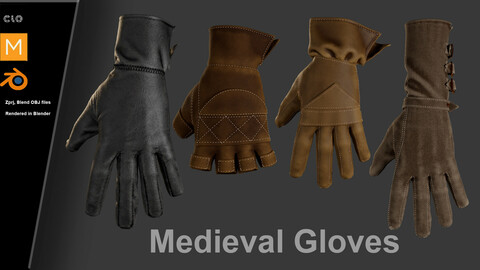 Medieval gloves plus base glove