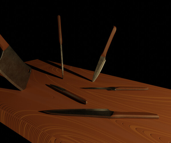 ArtStation Knife Set Game Assets