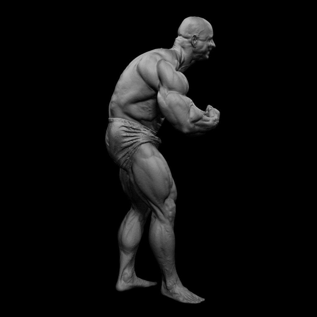 ArtStation - 3D scan real extreme muscleanatomy Man08 pose 09 | Resources